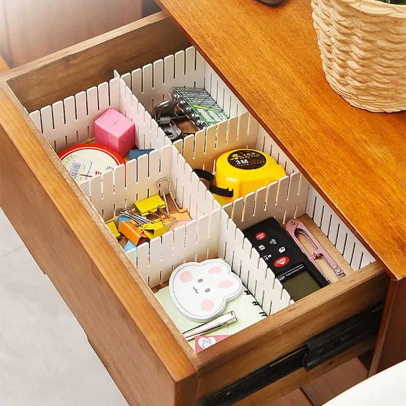 4PCS Scalable Drawer Divider Drawer Clapboard Storage Wardrobe Closet Separator Underwear Socks Drawer Organizer Board Partition