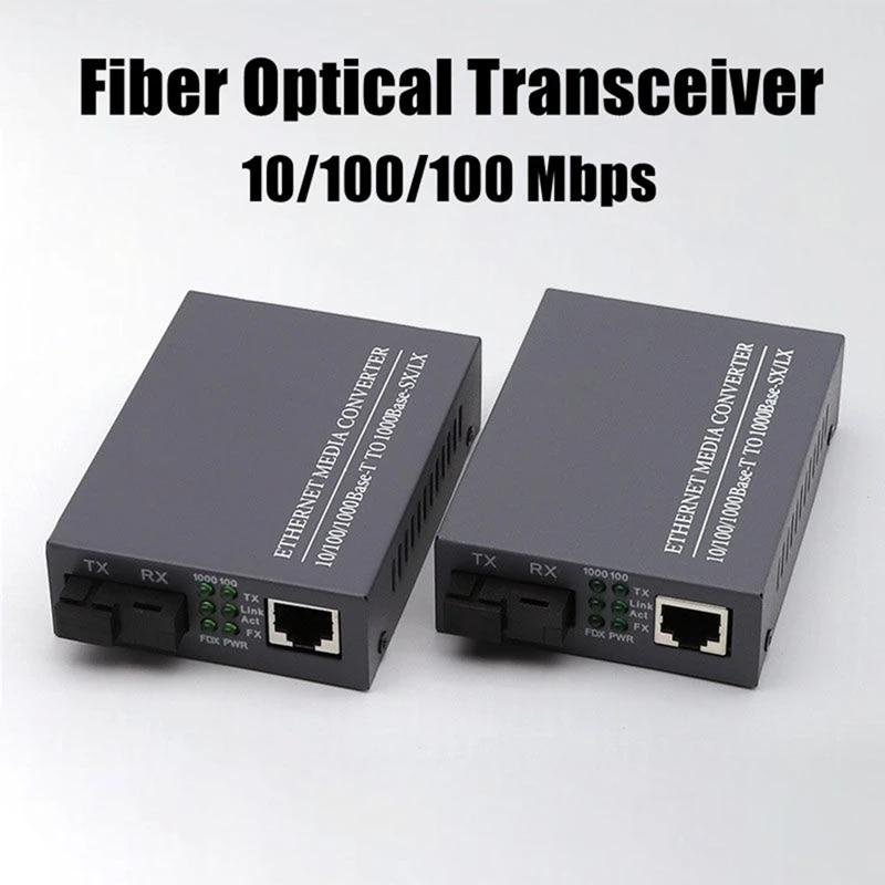 A22R-Gigabit Fiber Optische Media Converter 10/100/1000Mbps Single Mode 3Km UPC/APC SC-poort Fiber Transceiver EU Plug