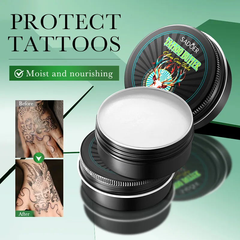 1pcs Tattoo Aftercare Butter Balm Tattoo Ink Color Enhancement Old & New Tattoo Moisturizer Cream With Natural Ingredients