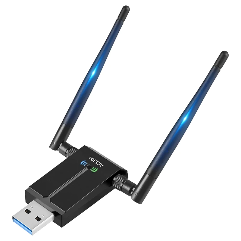 

1300Mbps Long Range USB Wifi Adapter For PC Desktop Laptop ,USB Wireless Adapter Dual Band 2.4Ghz 5Ghz Internet Stick