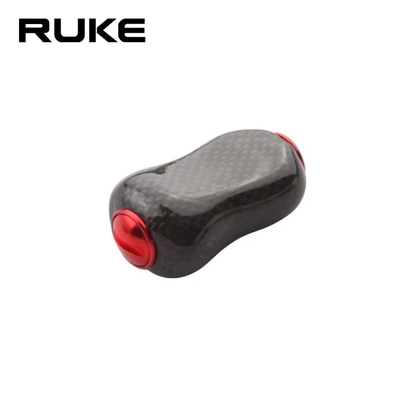 

Ruke 1pc Fishing Reel Handke Knob Carbon Materail 40mm Weight 4g/pc Include 2pcs Bearings Washers Reel Accessory For Handle DIY