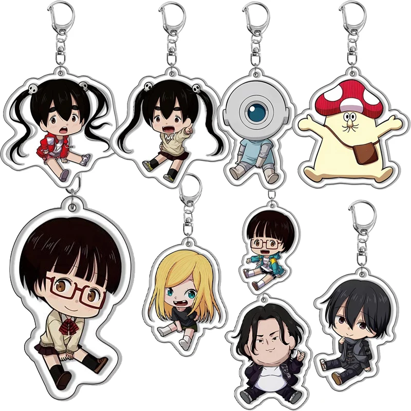 أنيمي الميت الميت الشياطين مخصص تدمير سلسلة مفاتيح مصنوعة من الأكريليك Q نسخة الملحقات Kawaii الكرتون حقيبة ظهر ساحرة هدايا معلقة