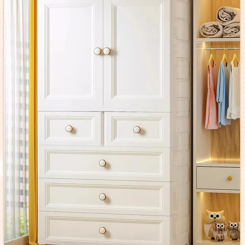 Bathroom Furniture Closet System Small Open Cupboards Save Clothes Beds & Cabinet Storage Simple Bedroom Wardrobe Home Complete