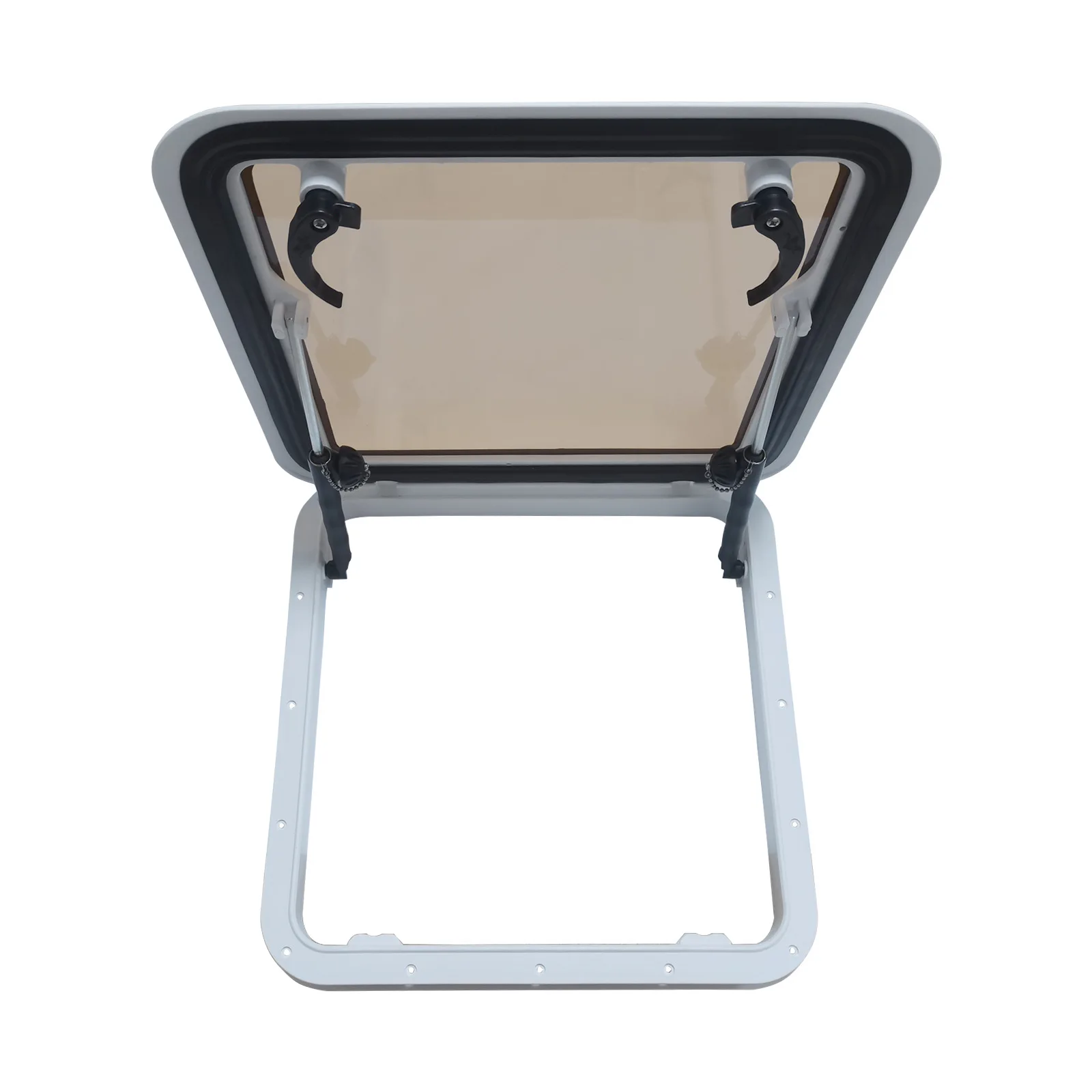 Square Yacht Marine Aluminum Skylight Deck Square-portholes for Boats Escape Tempered Glass Window