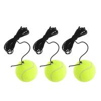 3 Pcs Tennis Trainer Rebound Ball Portable Chemical Fiber Equipment Single Player String Design Longlasting Beginner Training