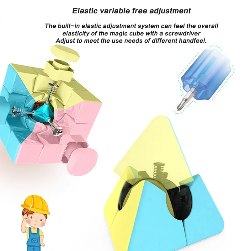 Cubing Classroom Angolo Triangolo Piramide Puzzle Amaretto JinZiTa Cubi magici Bambini Giocattoli educativi per bambini Cubo Puzzle