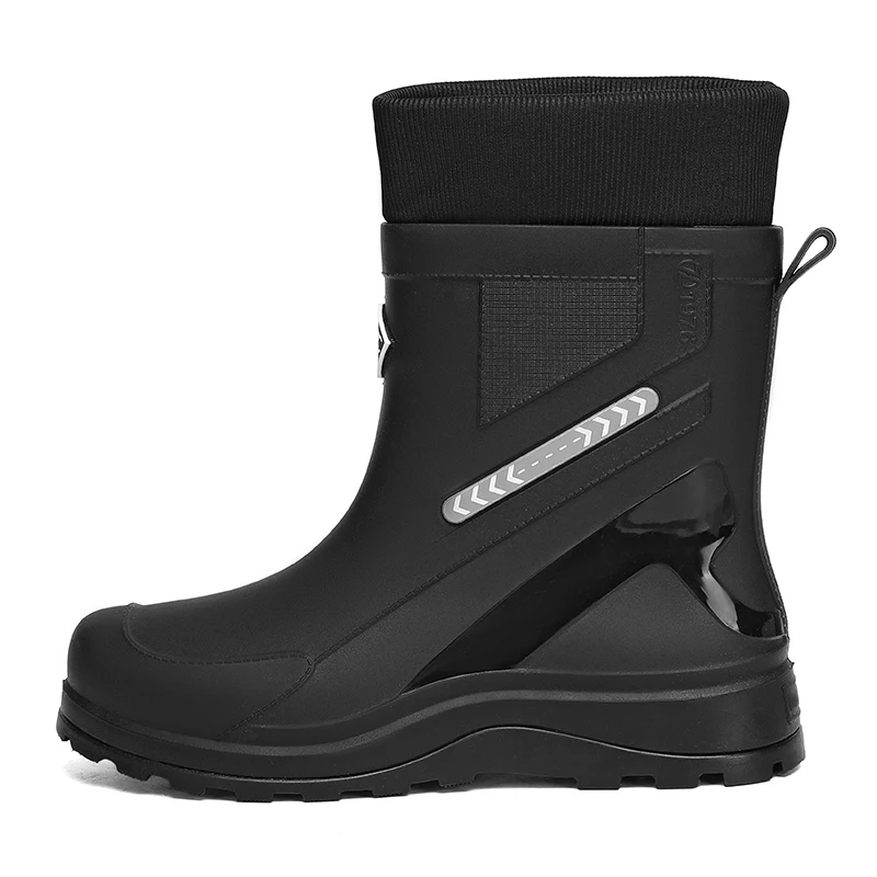 

2026 Hot Selling Men's Rain Shoes Mid-Calf Waterproof Non Slip Wear Resistant Casual Boots for Men Size