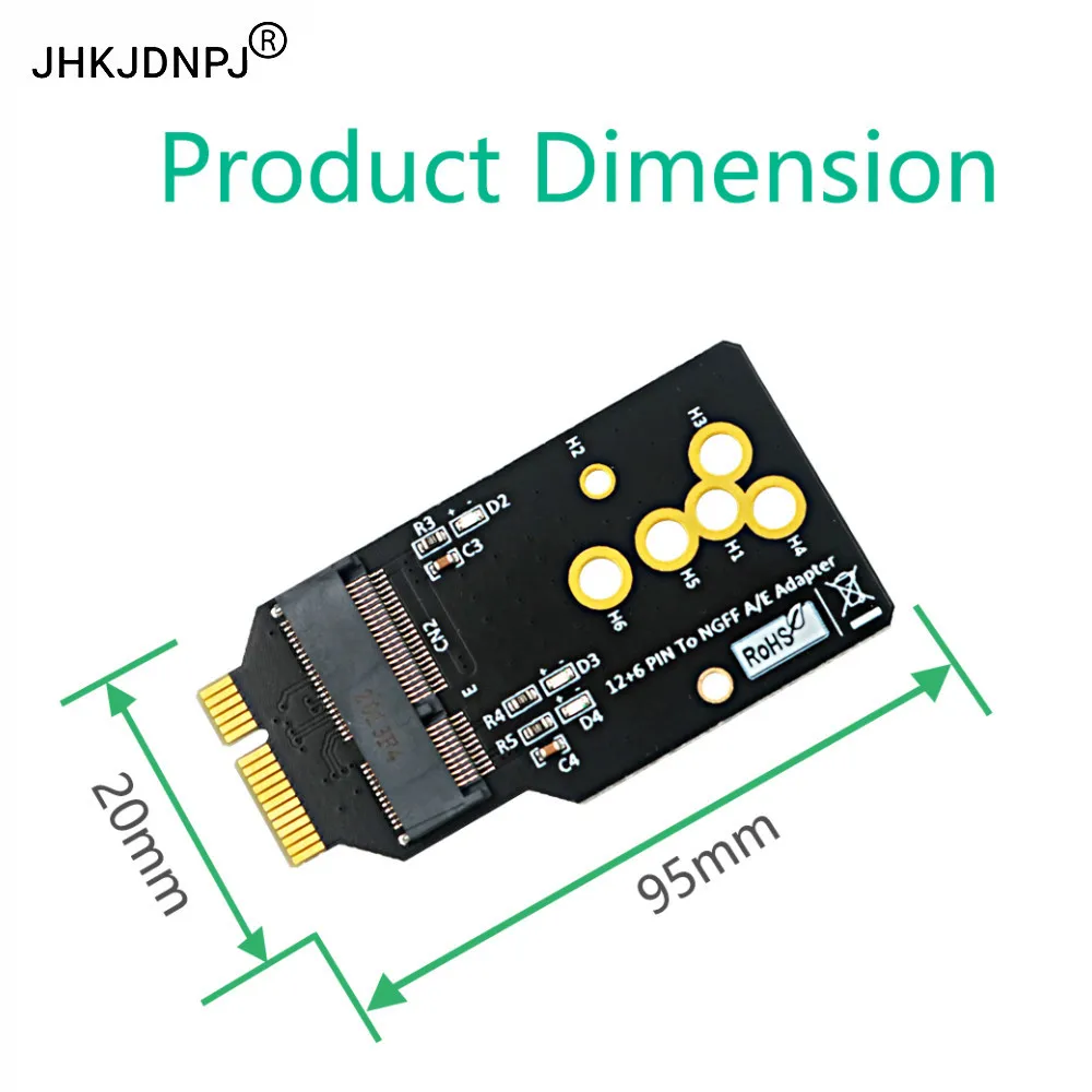 AX200/201/210 Wireless Module to 12+6 Pin Adapter for replacing BCM94360CS2/BCM943224PCIEBT2 Card