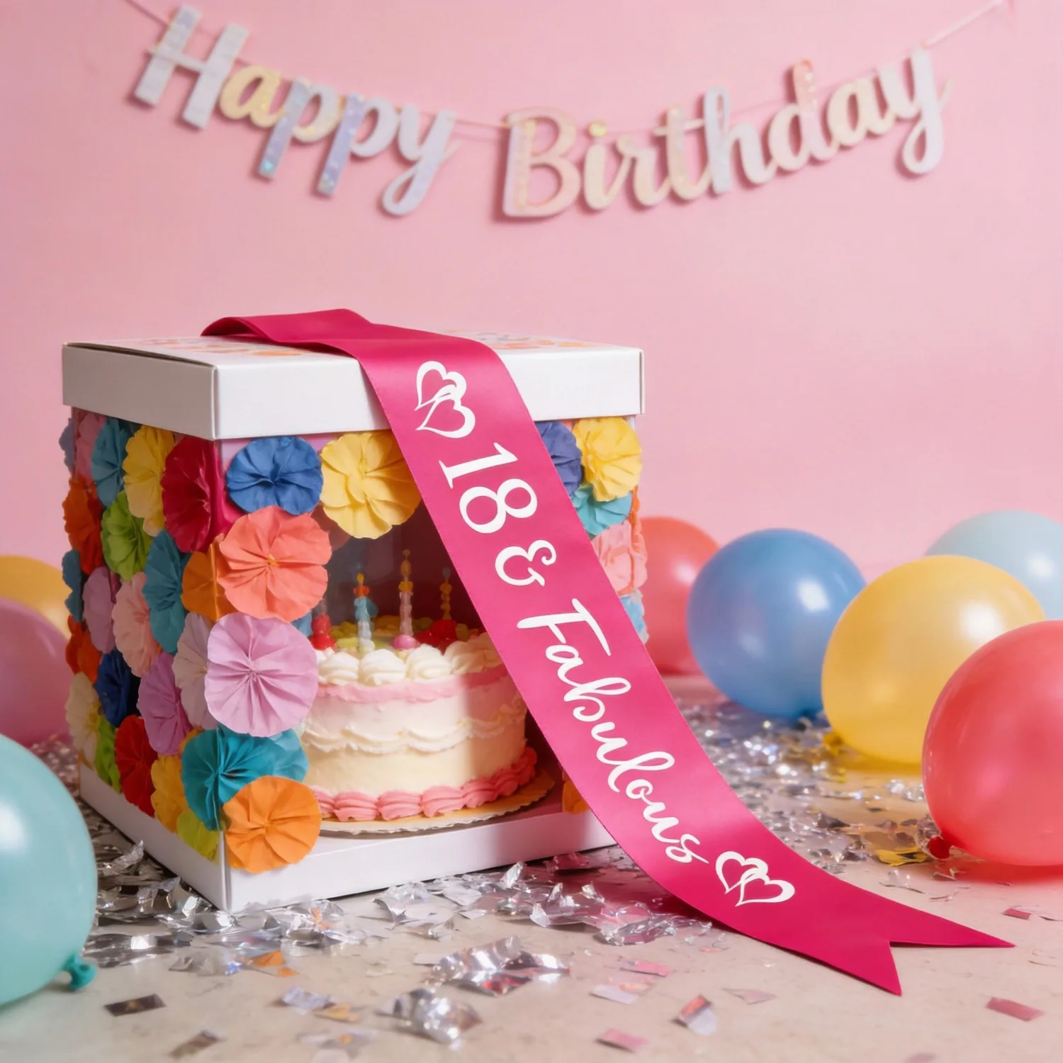1PC Blush Pink 18th Birthday Sash Gift for Women 80th Birthday Party Decorations Supplies Photo Booth Prop view 5