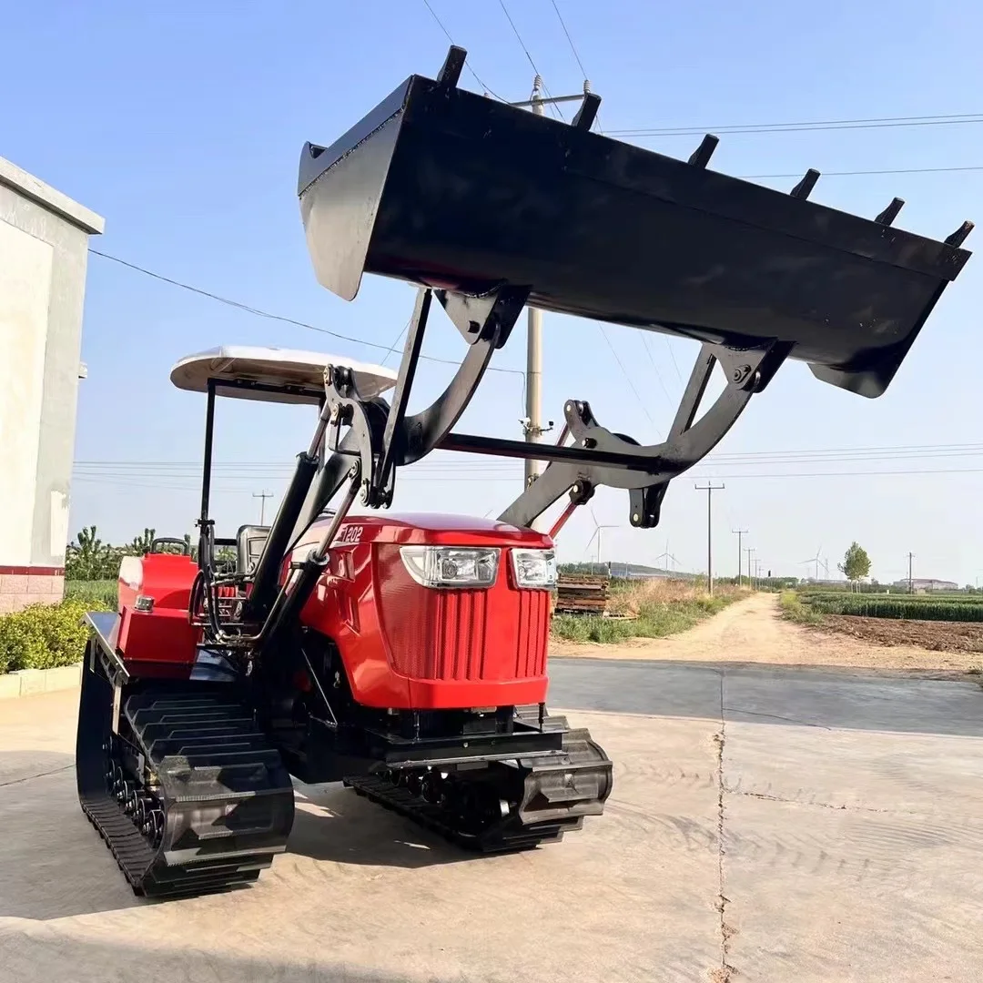 Mini Crawler Tractor Diesel Farm Tiller with Rubber Tracks for Home Use 25hp & 50hp Rated Power 80hp 100hp