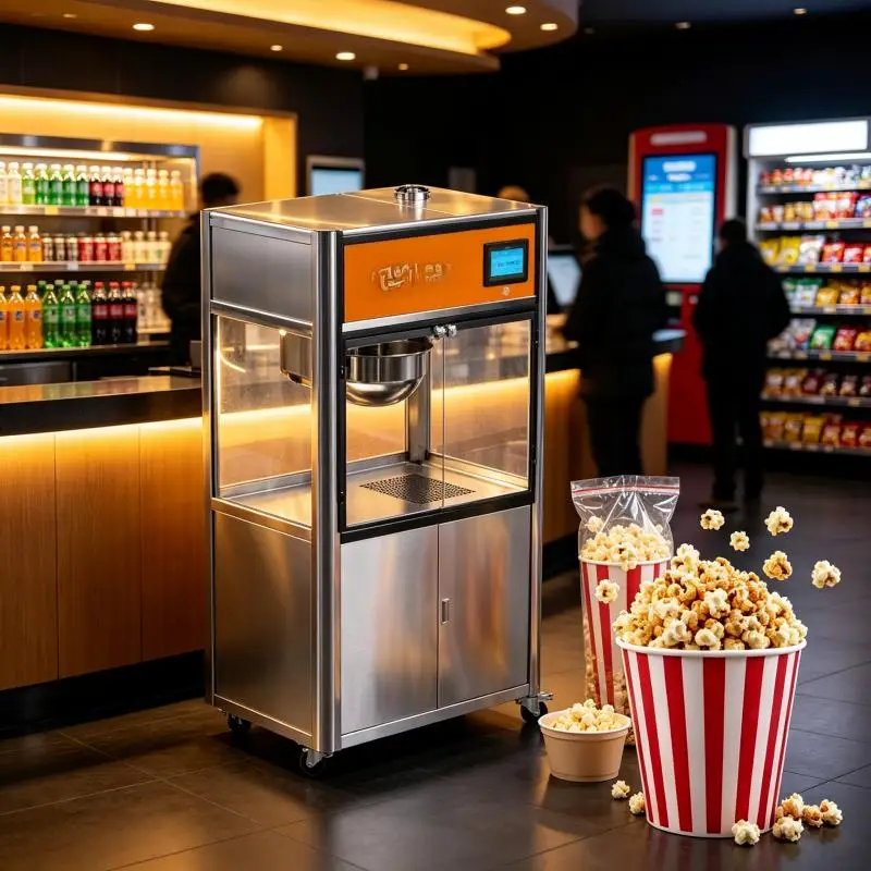 Commercial Popcorn Popper Machine Electric Kettle Popcorn Maker Stainless Steel Theater Restaurant Concession Equipment