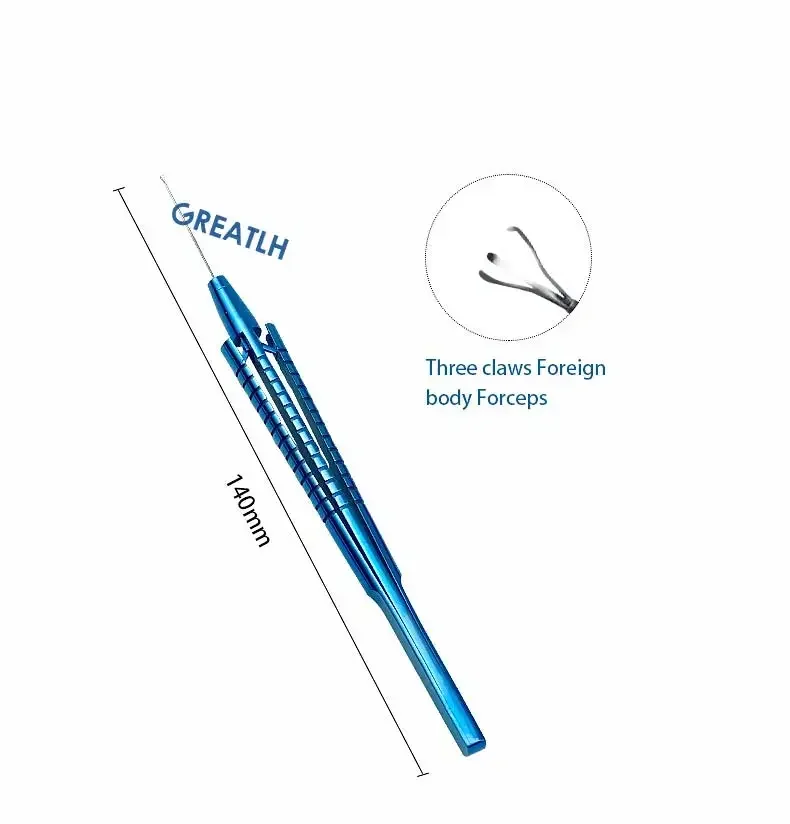 안과 망막 Capsulorhexis 집게 외국 몸 집게 똑 바른/구부려 진/각진 안과 수술 계기 140mm 긴