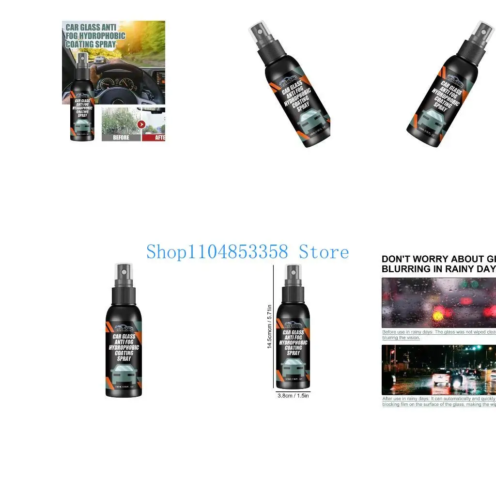 652F 100ml/3.38oz Auto Windshield Water Repellant Coating Agent Hydrophobic Automotive Rain Repellant Glass Anti Rain Coating