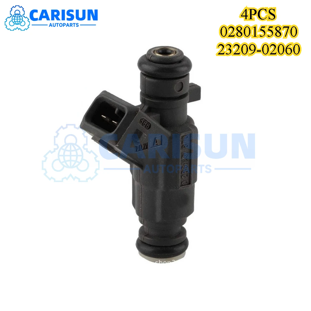 4 Uds 0280155870 inyector de combustible para Toyota Vios AXP41 8AFE 1.3L AXP42 5AFE 1.5L 23209-02060