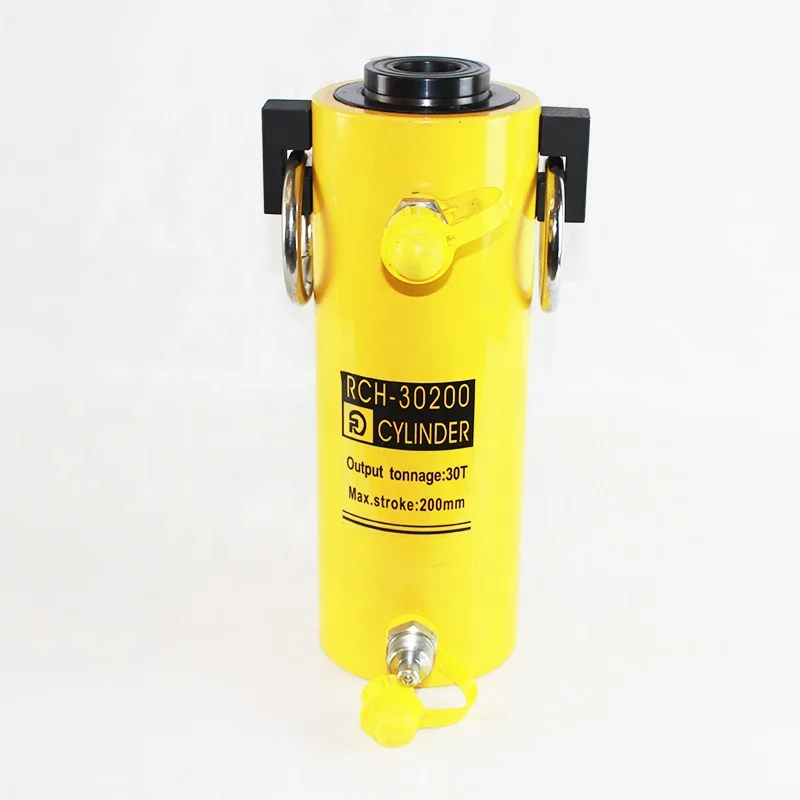 Double Circuit Hydraulic Hollow Cylinder Jack RCH-30200 30 Ton Max Stroke 200MM Cylinder Hydraulic Separated Jack