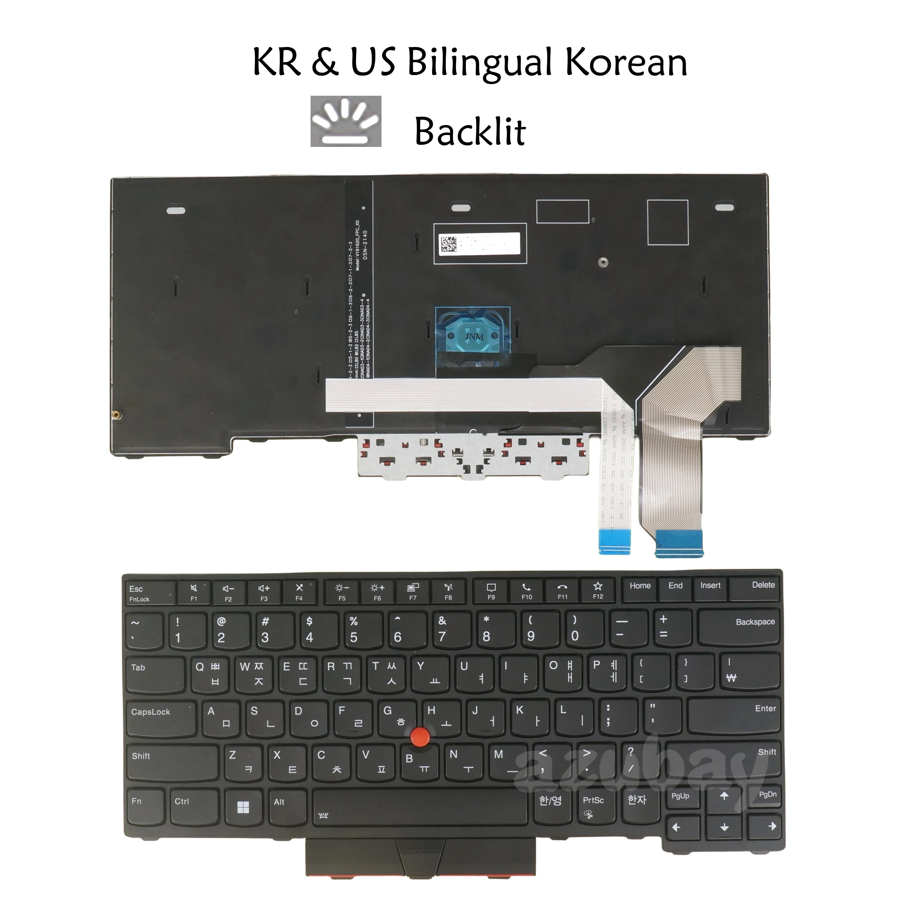 Korean KR Laptop Keyboard For Lenovo ThinkPad L14 Gen 1/ L14 Gen 2 20U1 20U2 20U5 20U6 20X1 20X2 20X5 20X6 5N20W67859 Backlit