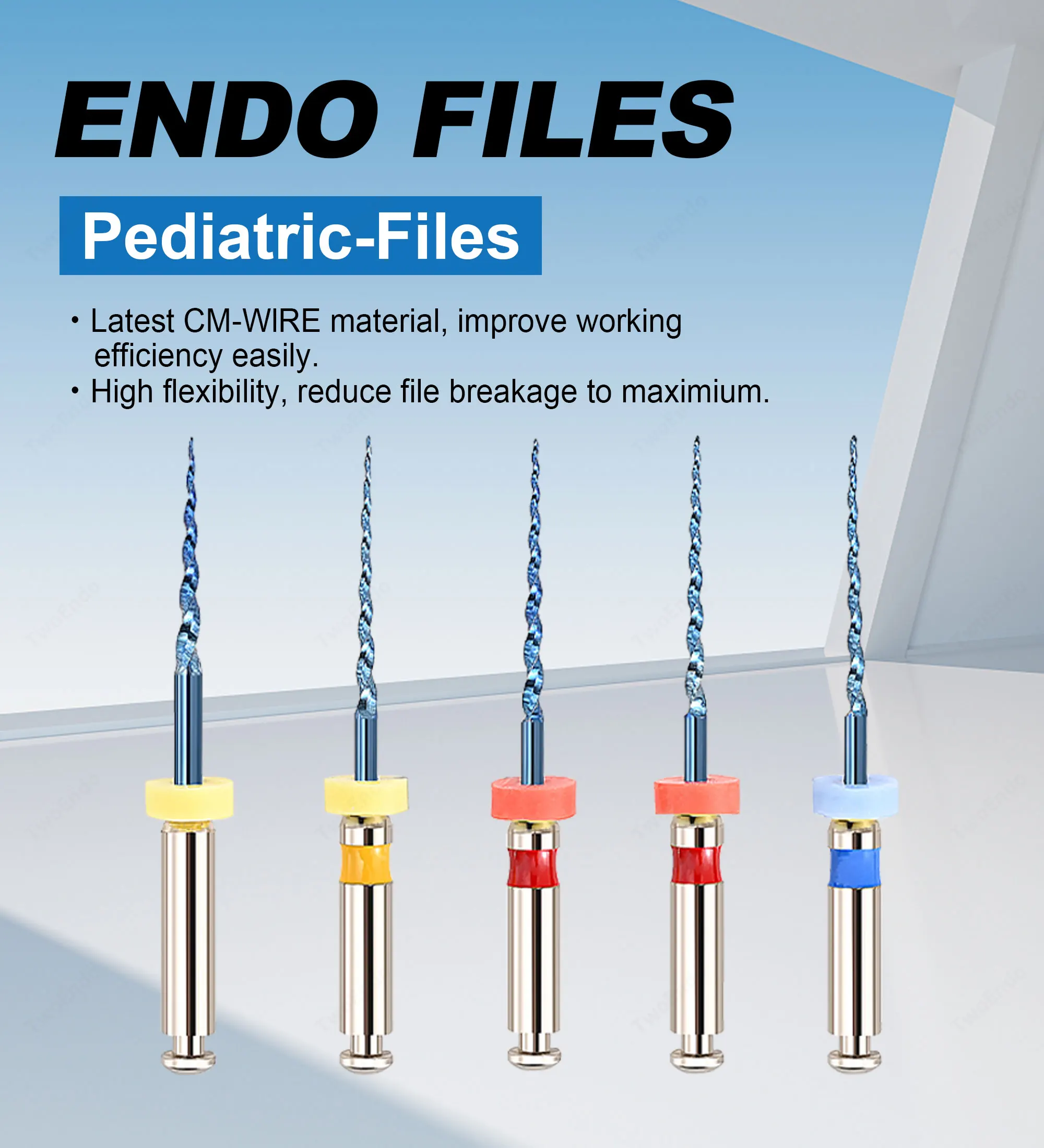 5 قطعة/الحزمة الأسنان نيتي الحرارة المنشط ملفات الأطفال الروتاري للطفل معالجة قناة الجذر الطفل إندو #2