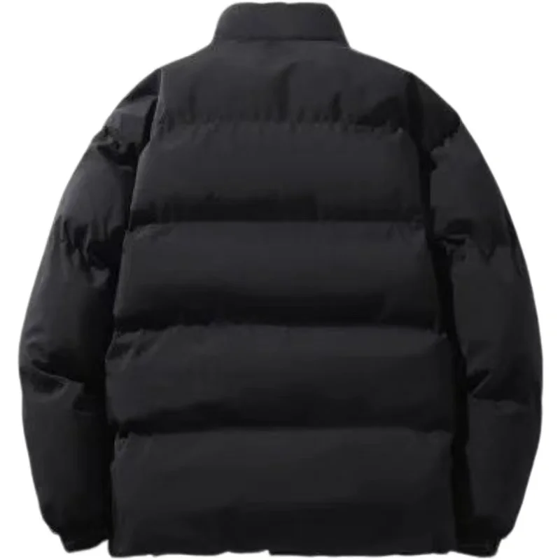 2025 Man Parka New Solid Color Fashion Winter Warm Casual And Comfortable Double Pocket Zipper Style Cotton Jacket