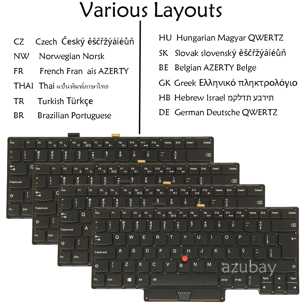 Keyboard for Lenovo Thinkpad X1 carbon 1St Gen Czech Norwegian Greek HB Thai Brazilian Hungarian Belgian French Turkish Slovak