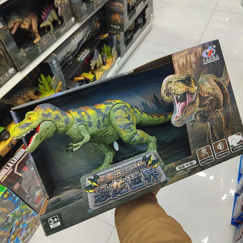 الجوراسي مقلد الديناصور ريكس عمل الصوتية تي ريكس المشتركة التنقل ديناصور لعبة دينو الكهربائية لعيد الميلاد هدية الكريسماس #1