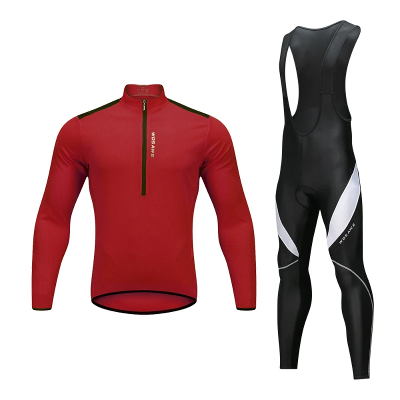 Men's Cycling Sets Womens Spring Summer Quick Dry Long Sleeve Tops Breathable Bib Pants Suit Shooting Running Camping Set Unisex