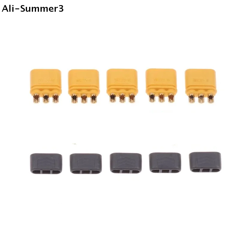 【S3y】5 Paar 2025 MR30 Stecker-Buchse-Verbinder, vergoldet mit Gehäuse für RC Lipo Akku Multicopter Flugzeug