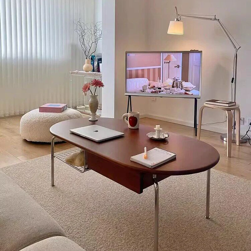 Creative Coffee Tables Aesthetic Storage Space Saving Side Table Minimalist Elegant Tavolino Da Salotto Living Room Furniture