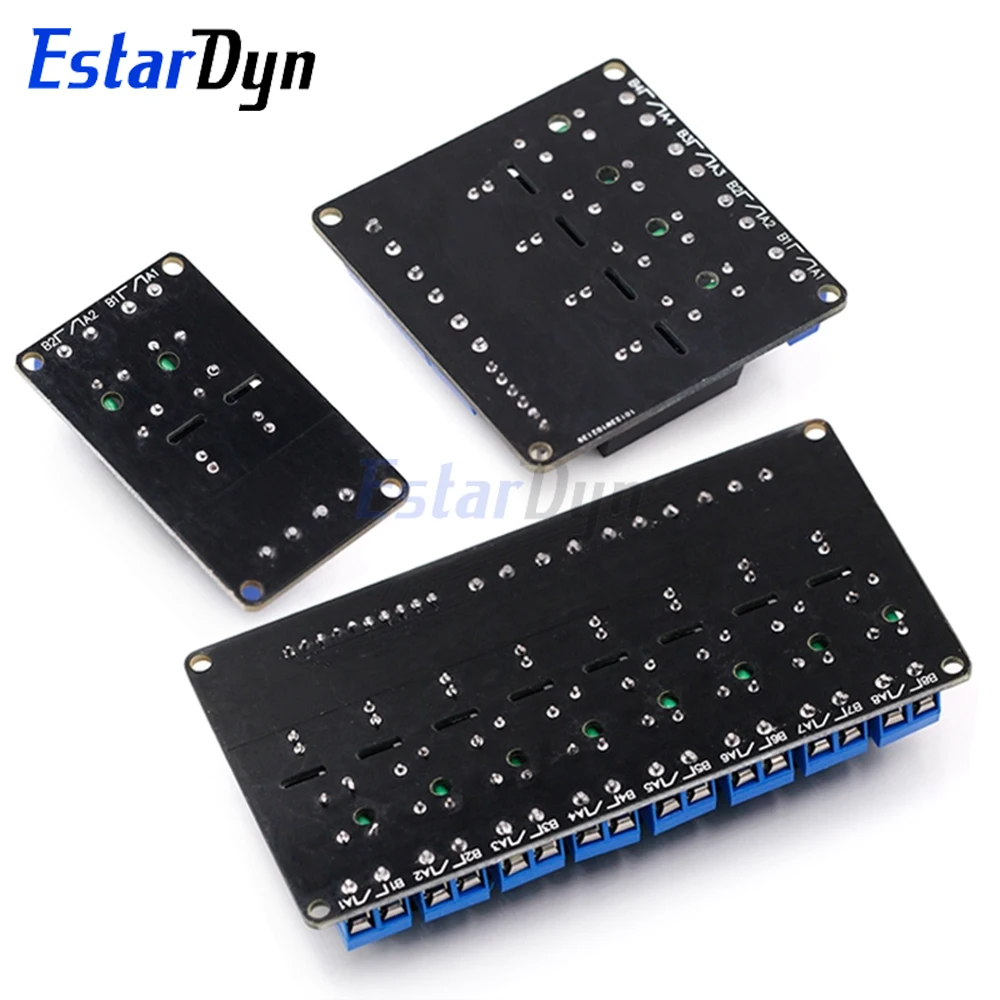 1/2/4/8 Channel SSR Solid State Relay Module G3MB-202P, 5V Control 240V 2A Output with Resistive Fuse for DIY