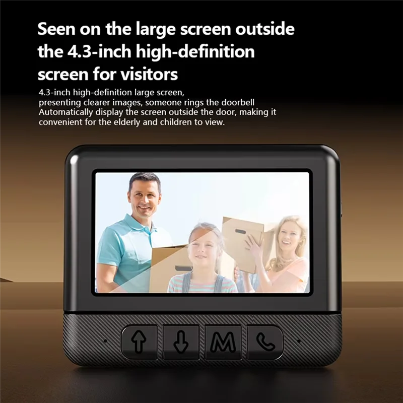 ABKY-Infrared HD للرؤية الليلية الجرس X6 الذكية جرس باب يتضمن شاشة عرض فيديو الأشعة تحت الحمراء للرؤية الليلية جرس الباب الذكي