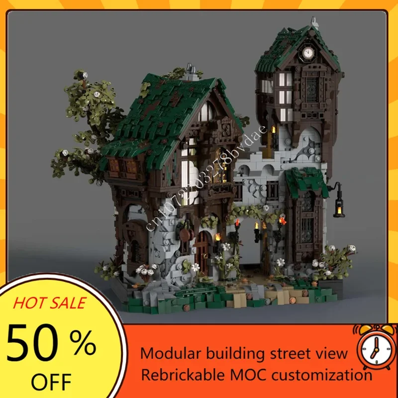 4548PCS MOC Medieval Castle Custom Puzzle Model Gate Keepers Technical  DIY Assembly Set Toy For Child Holiday Toys Gift