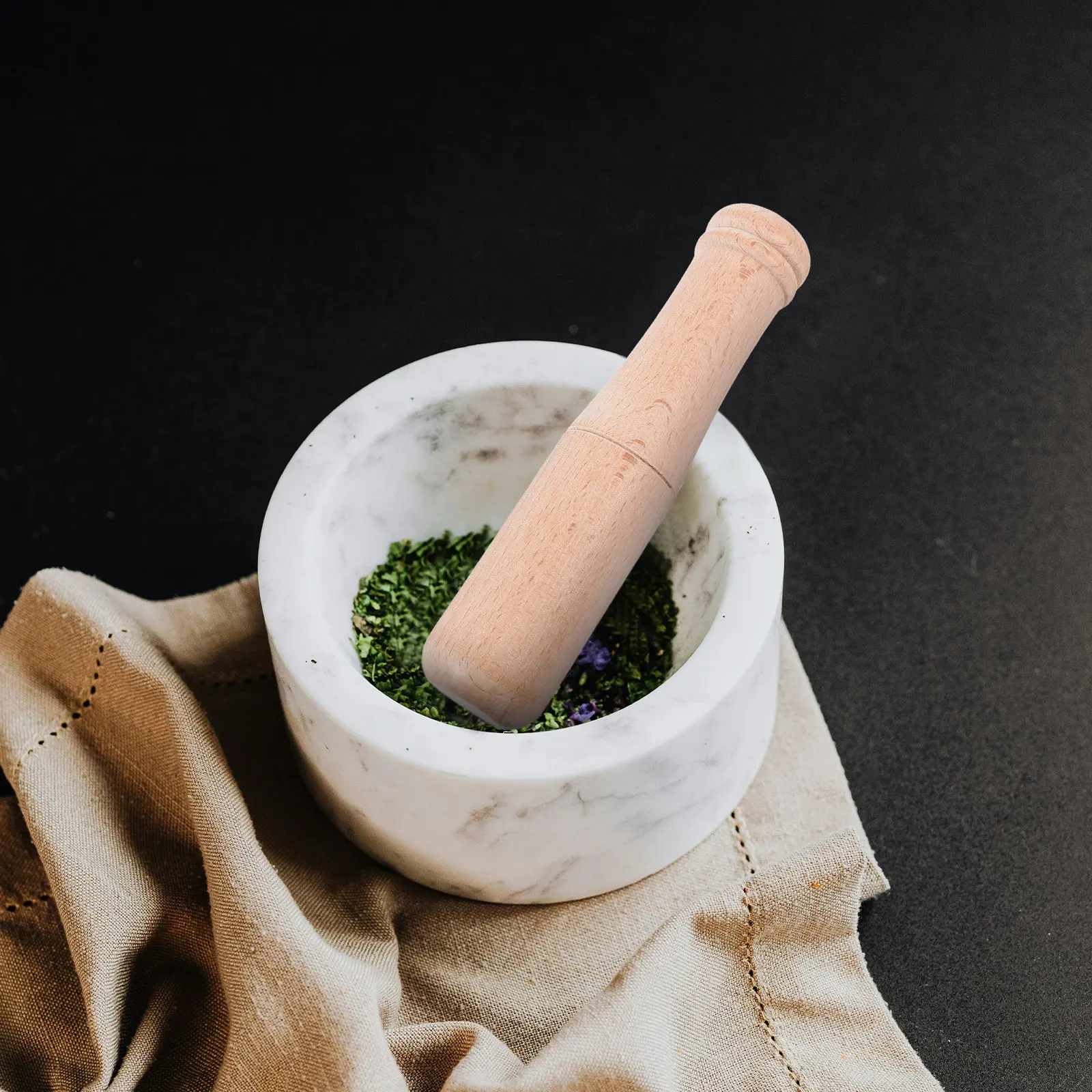 4Pcs Wooden Pestle Set Ergonomic Garlic Crusher Ginger Masher Spices Grinder Kitchen Grinding Rod Multi-Use Food Muddler Wood