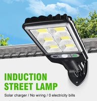 72COB Solar Outdoor Led Courtyard Wall Lamp Human Body Induction Garden Terrace Garage Door Street Lamp