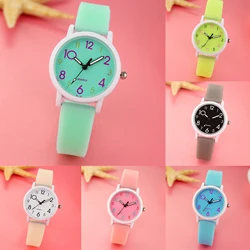 Glow-In The Dark Watch For Kids Cute Children's Wristwatches Cartoon Glowing Watches With Silicone Band For School Daily Wear
