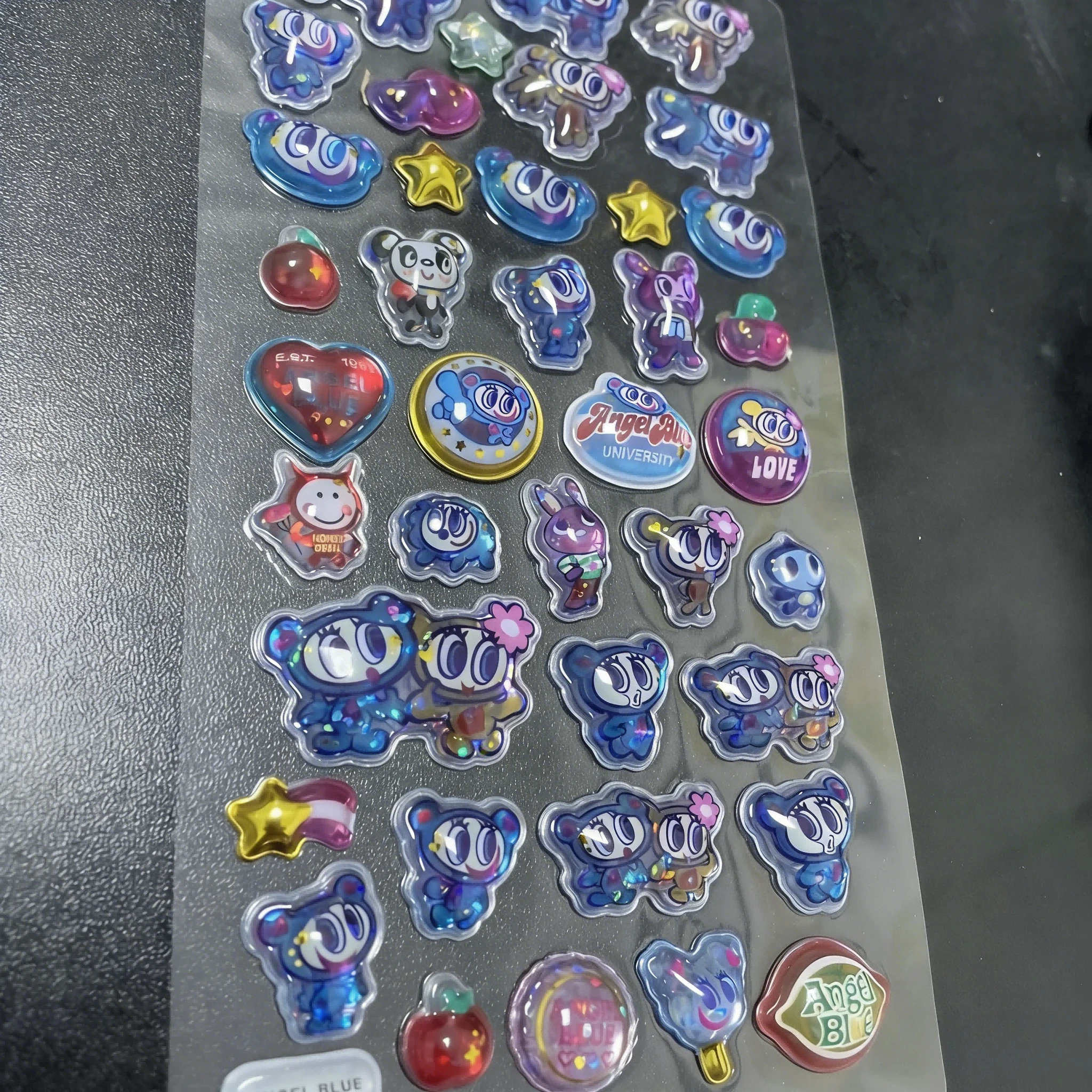 Neue Engel-Blaue 3D-Relief-Aufkleber, Kleine Fee Dekorative Sticker, Handyhüllen, Büro-Schreibtisch-Dekorationen, Schülerpreise