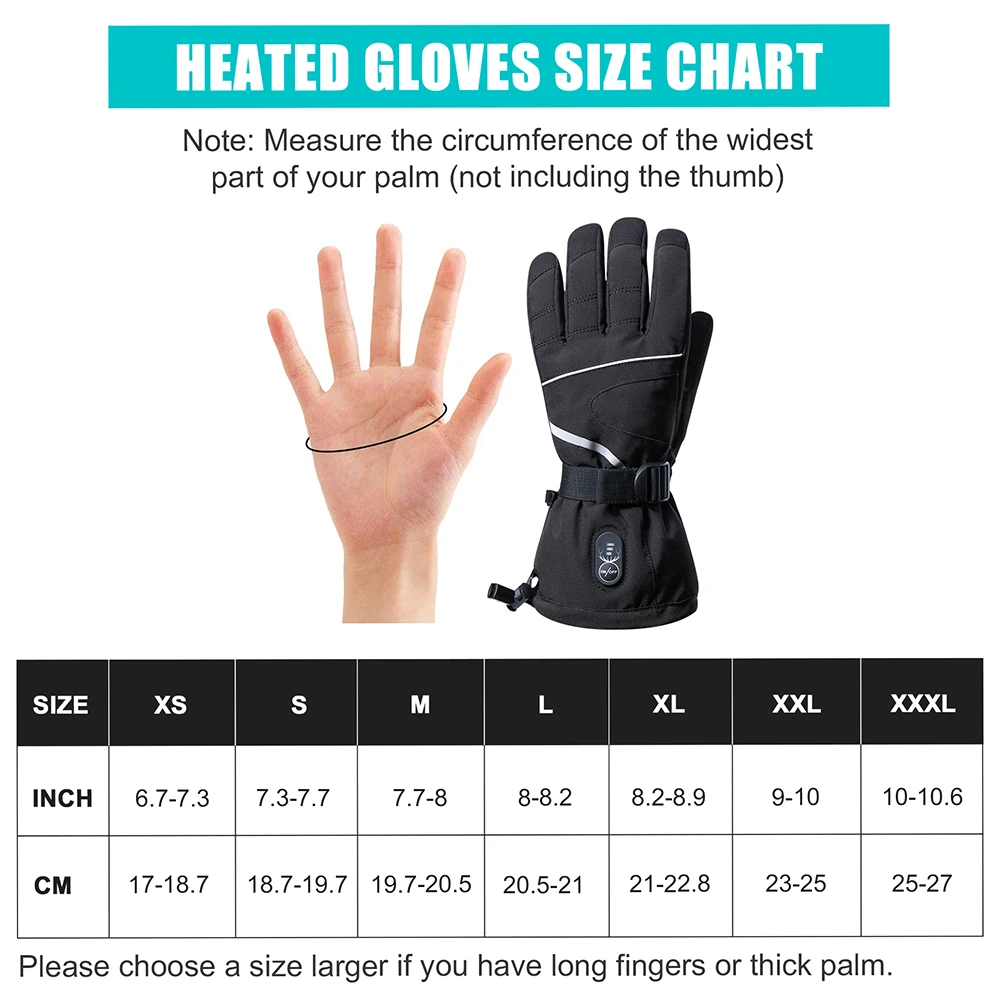 Snow Deer Brand Heated Gloves Motorcycle Winter Heated Gloves Warm Waterproof Rechargeable Heating Thermal Gloves For Snowmobile