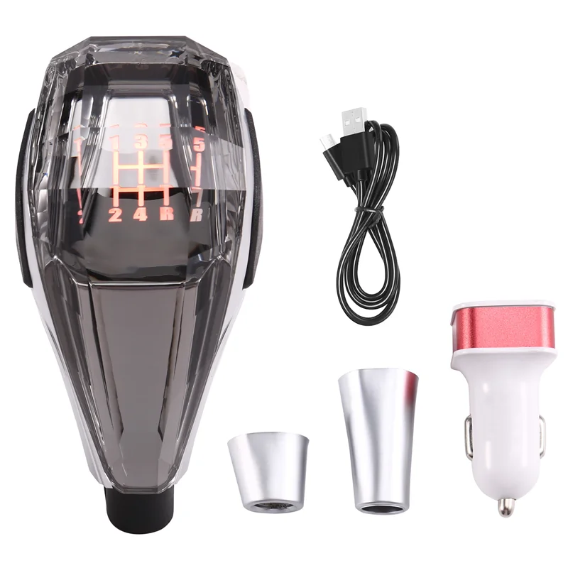 مقبض ناقل الحركة اليدوي للسيارة مقبض كريستال LED لسيارة تويوتا هوندا هيونداي نيسان العالمي