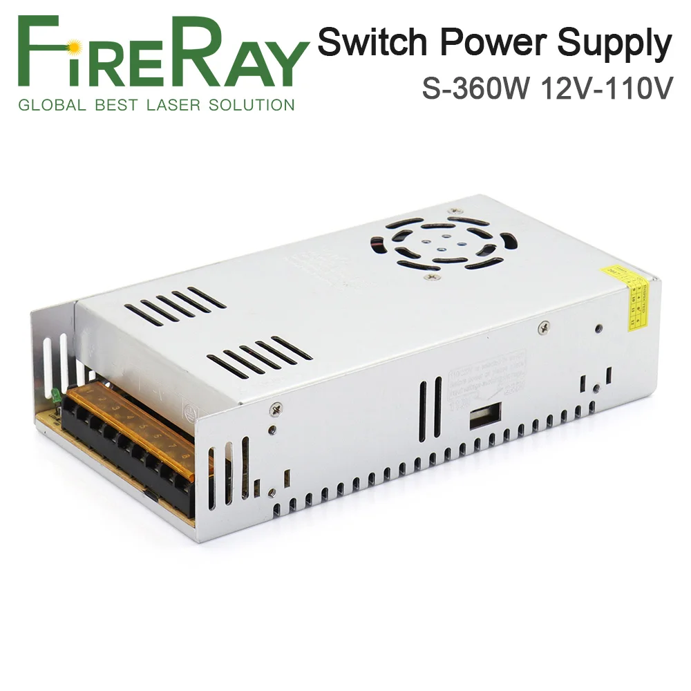 FireRay 360W Switch Power Supply S-360W DC12V-110V Single Output for Laser Machine