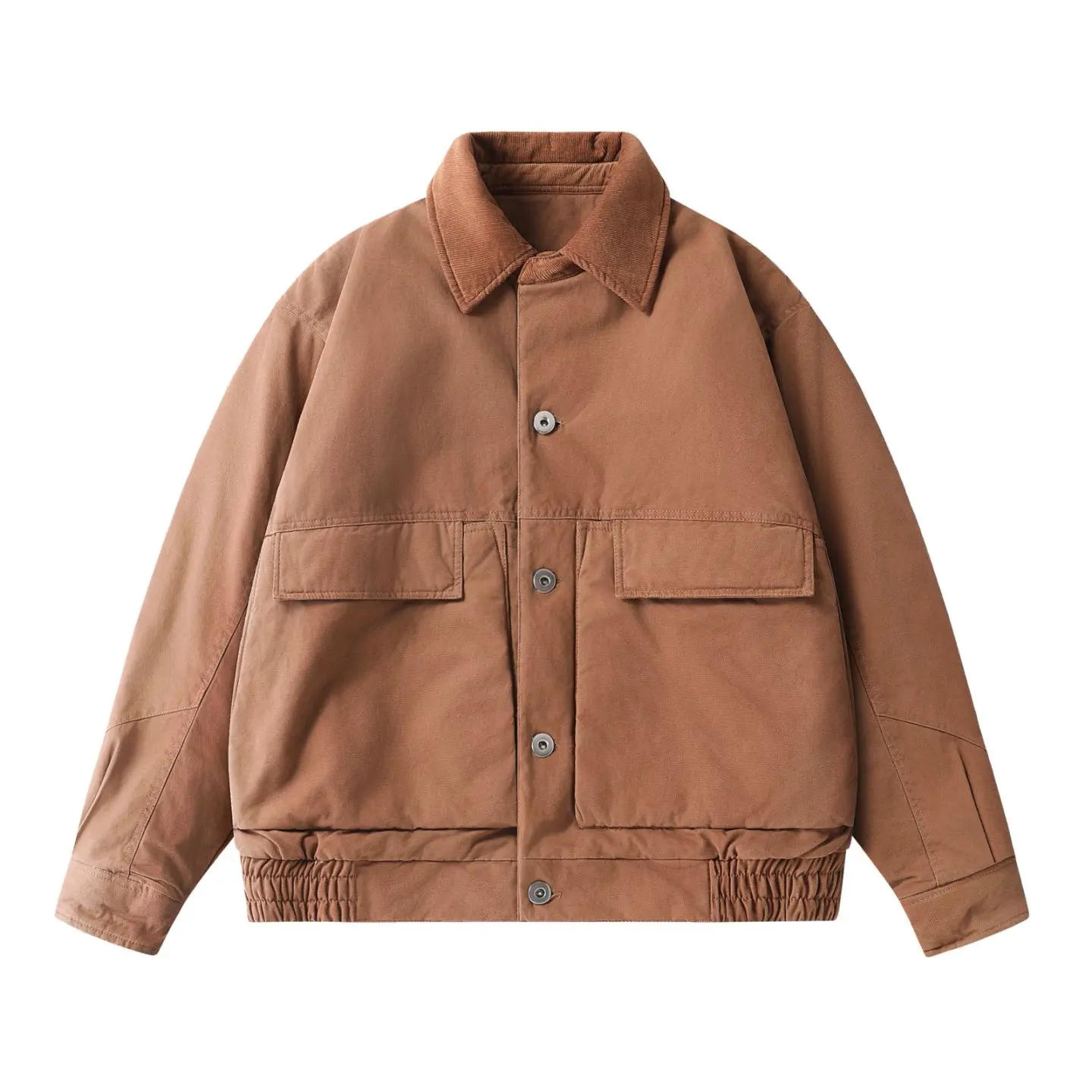 

American Retro Collared Jacket for Men - Unisex Loose-Fit Workwear Coat for Autumn Winter Casual Style Oversized