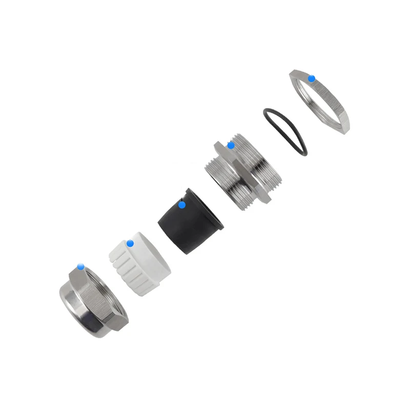 

Waterproof Gland 304 Stainless Steel Cable Glands IP68 PG7 PG9 M12 M16 Metal Joint PG13.5 M20*1.5 Cable Fit 2-22mm