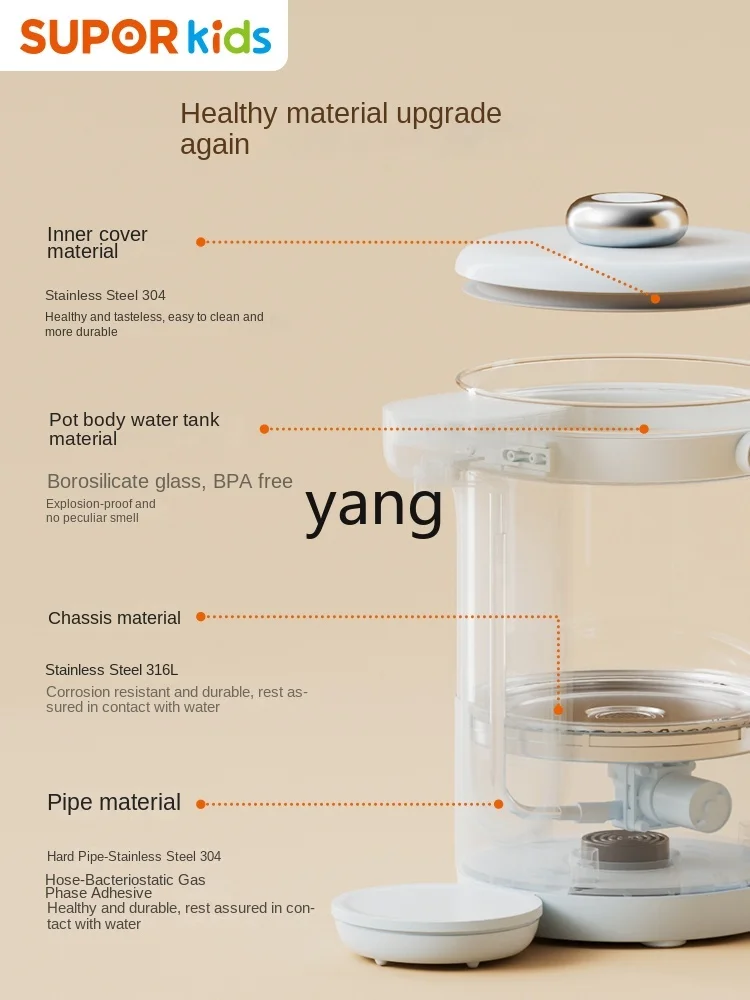 CX-hervidor de agua de temperatura constante para niños, máquina de leche de burbujas de agua cuantitativa inteligente, calentador de leche automático