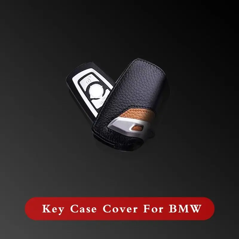 1X Leather Car Key bag Case Cover Shell For BMW F10 F20 F30 NEW 1 2 3 4 5 6 7 Series X3 X4 320I 118I 328I etc Wallet keychain