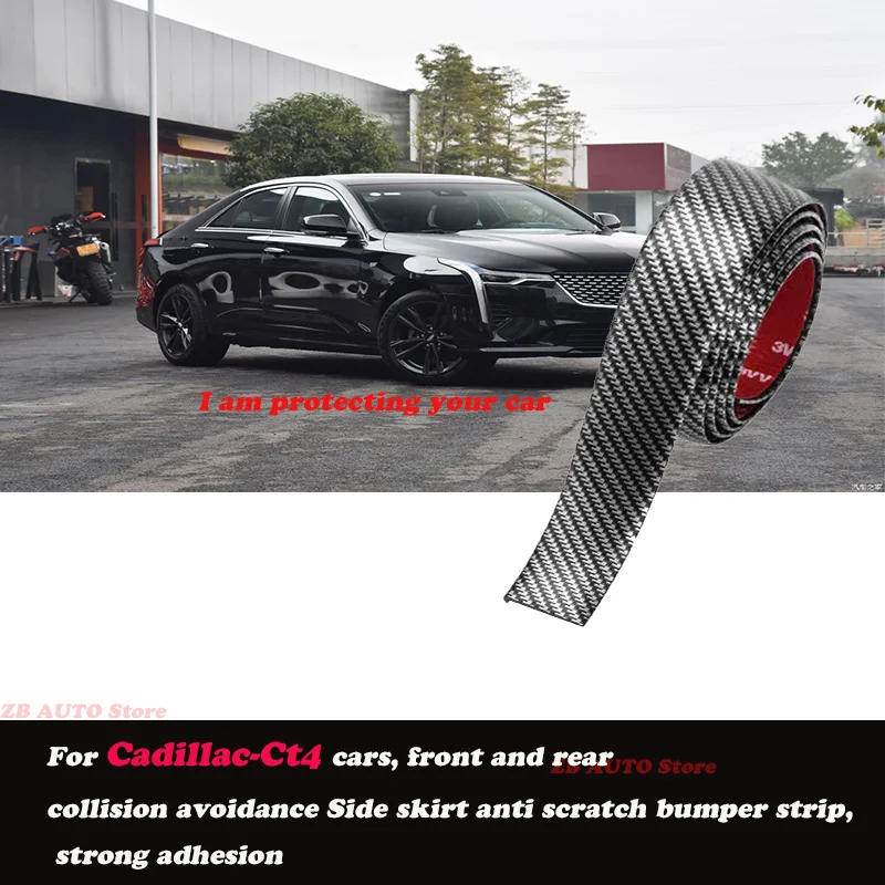 

Strong adhesive bumper strip, front and rear lip side skirts, collision and scratch resistant, suitable For Cadillac Ct4