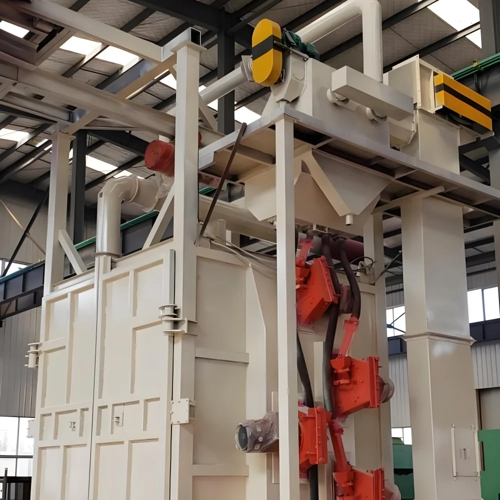 Small Automatic Sandblasting Machine Steel Shot Blasting Surface Cleaning Equipment with PLC Motor Manufactured Core Components