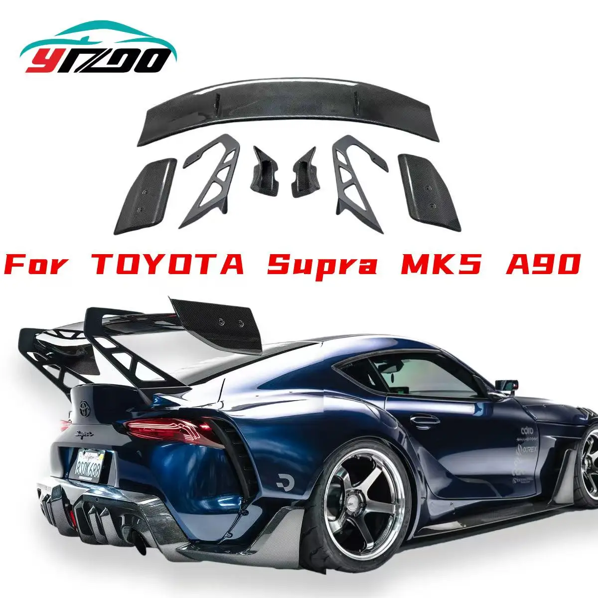 

Wholesale for Toyota Gr Supra A90 A91 Mk5 AD V3 Style Tail Wing Rear Spoiler Lip Wings Ducktail Body Kit