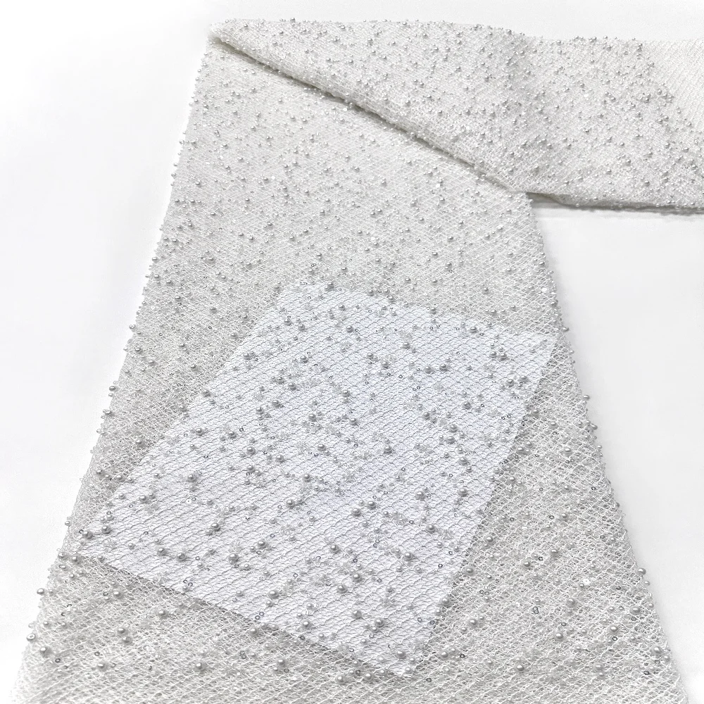 

2026 Luxury Multicolor Beads Embroidery African Rope 3d beads lace for Evening Dresses Party