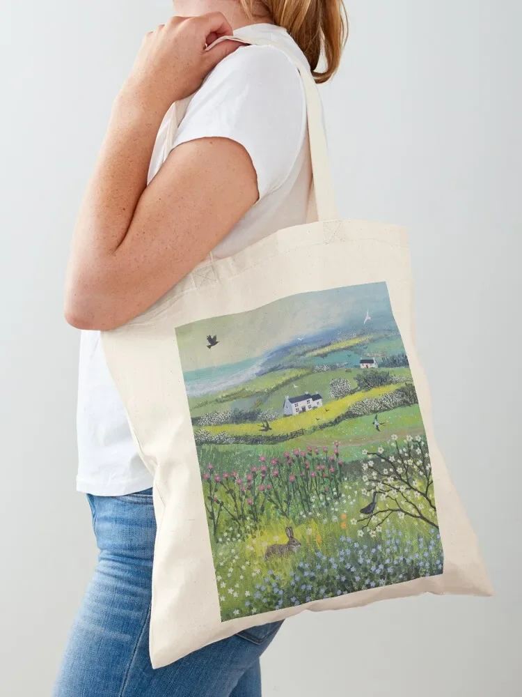 Nestled in the Meadow Tote Bag Woman shopper bag tote bag men shopping logo