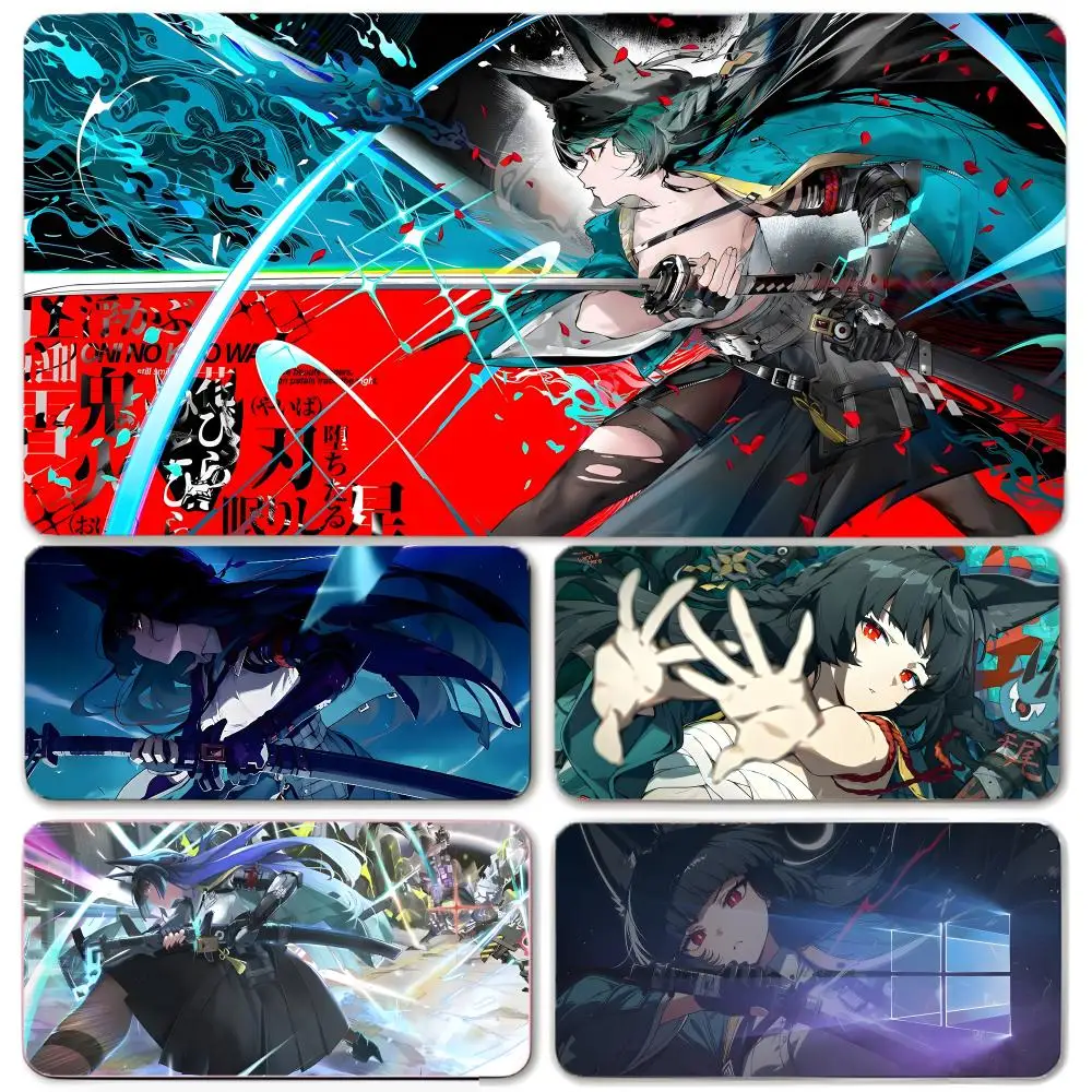 game character Zenless Zone Zero Hoshimi Miyabi Mouse Pad Large Gaming Mousepad with Thick Stitched Edge Non-Slip Desk Mat
