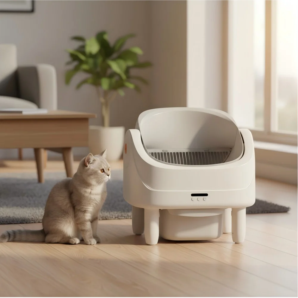 Environmentally friendly design Small size inner circle electric cat toilet Self-cleaning cat toilet