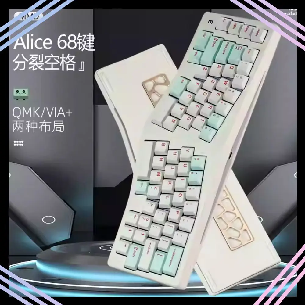 

Беспроводная Bluetooth-клавиатура MMD EIF68 Alice, алюминиевая, с ЧПУ, для киберспорта, механическая, с поддержкой QMA/VIA, компьютерный аксессуар