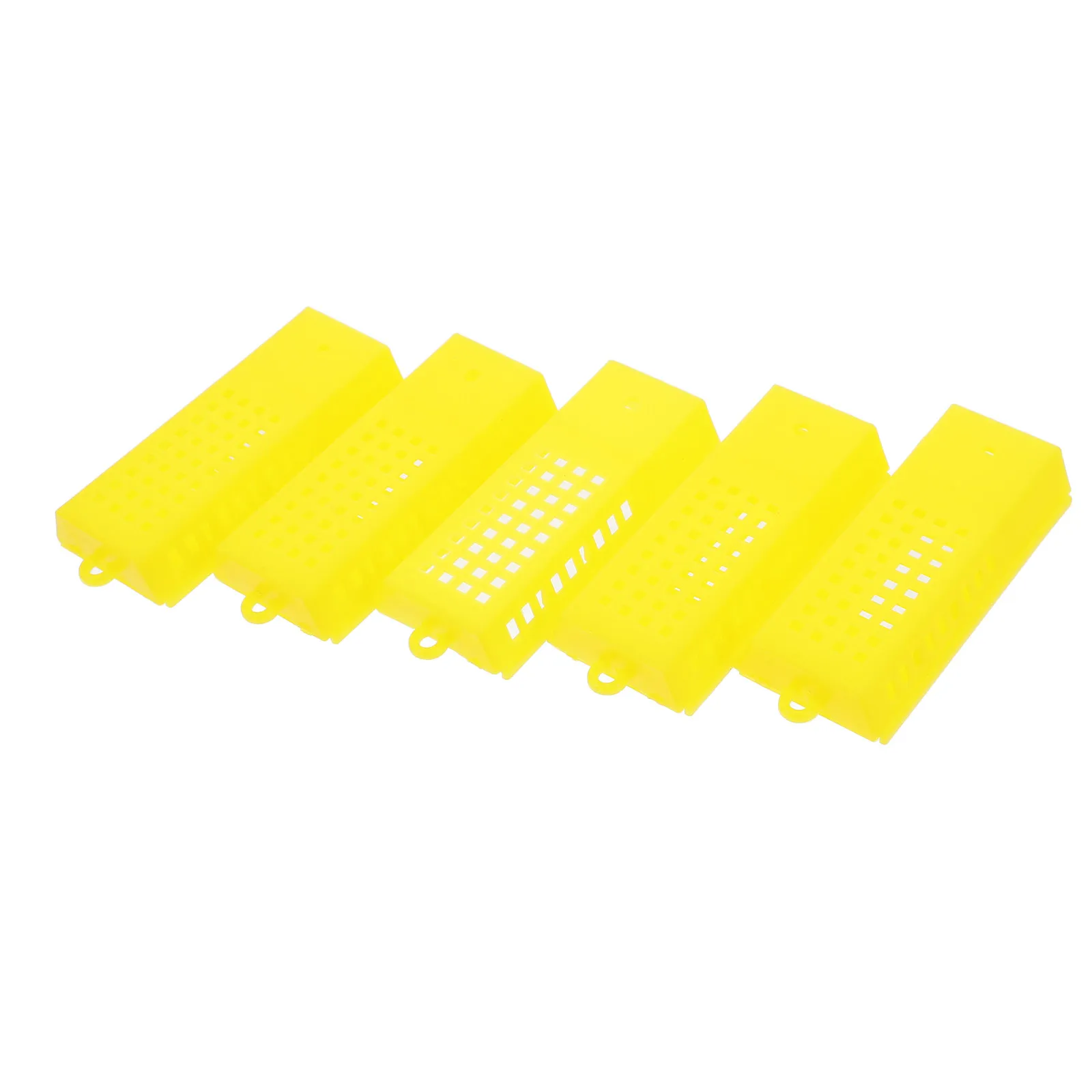 5Pcs Bee Queen Rearing Cage Yellow Plastic Beekeeping Equipment Transporting Catcher Tool Efficient Rearing Kit Supplies